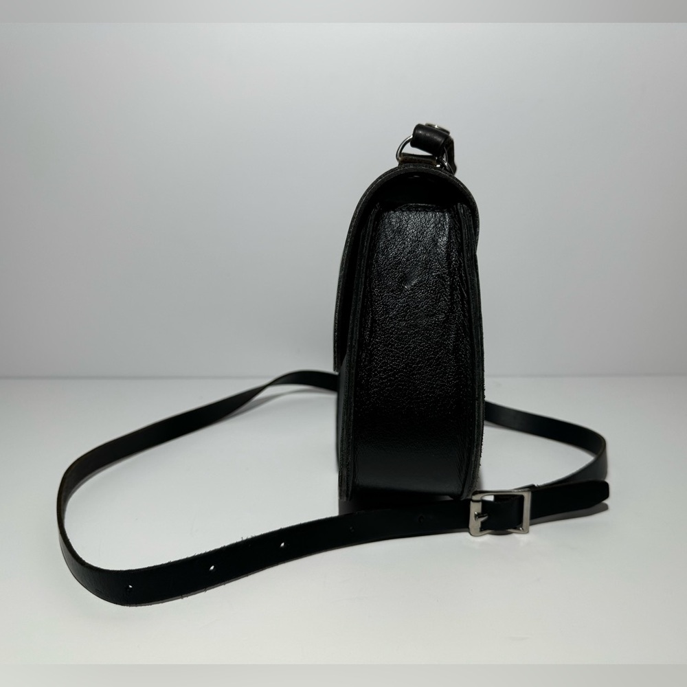 Vintage Harley-Davidson Leather Embroidered Mini Crossbody 2-Way Saddle Handbag - Picture 5 of 12